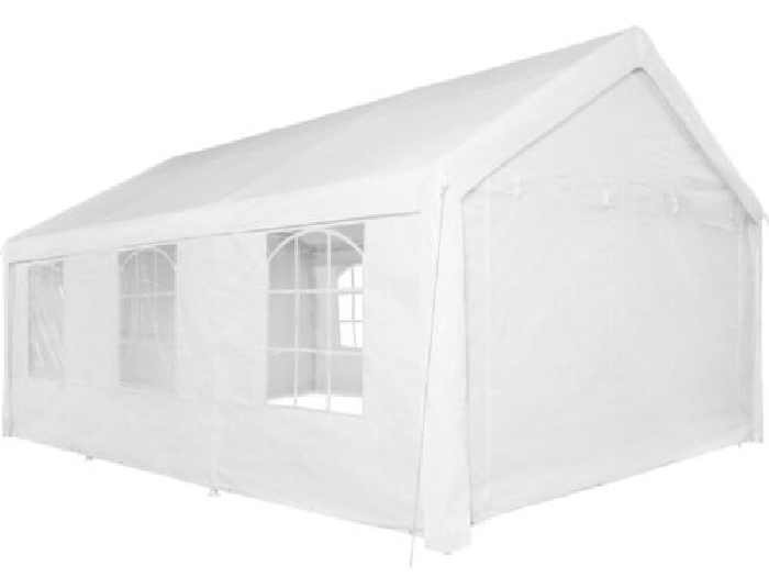 Tonnelle de jardin camping 6x4 m autoportée barnum structure en acier blanc