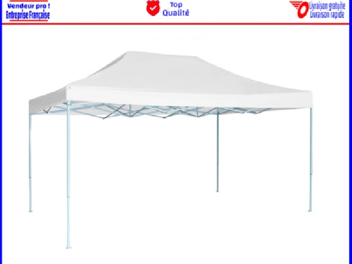 Tente de réception 3x4,5m barnum chapiteau tonnelle résistance UV eau pliable  